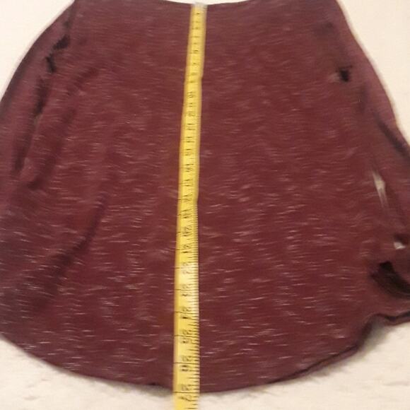 Womens Sz S Burgandy Lace Up Front Long Sleeve Y2K 90s Grunge Silverwear Top - Picture 9 of 9